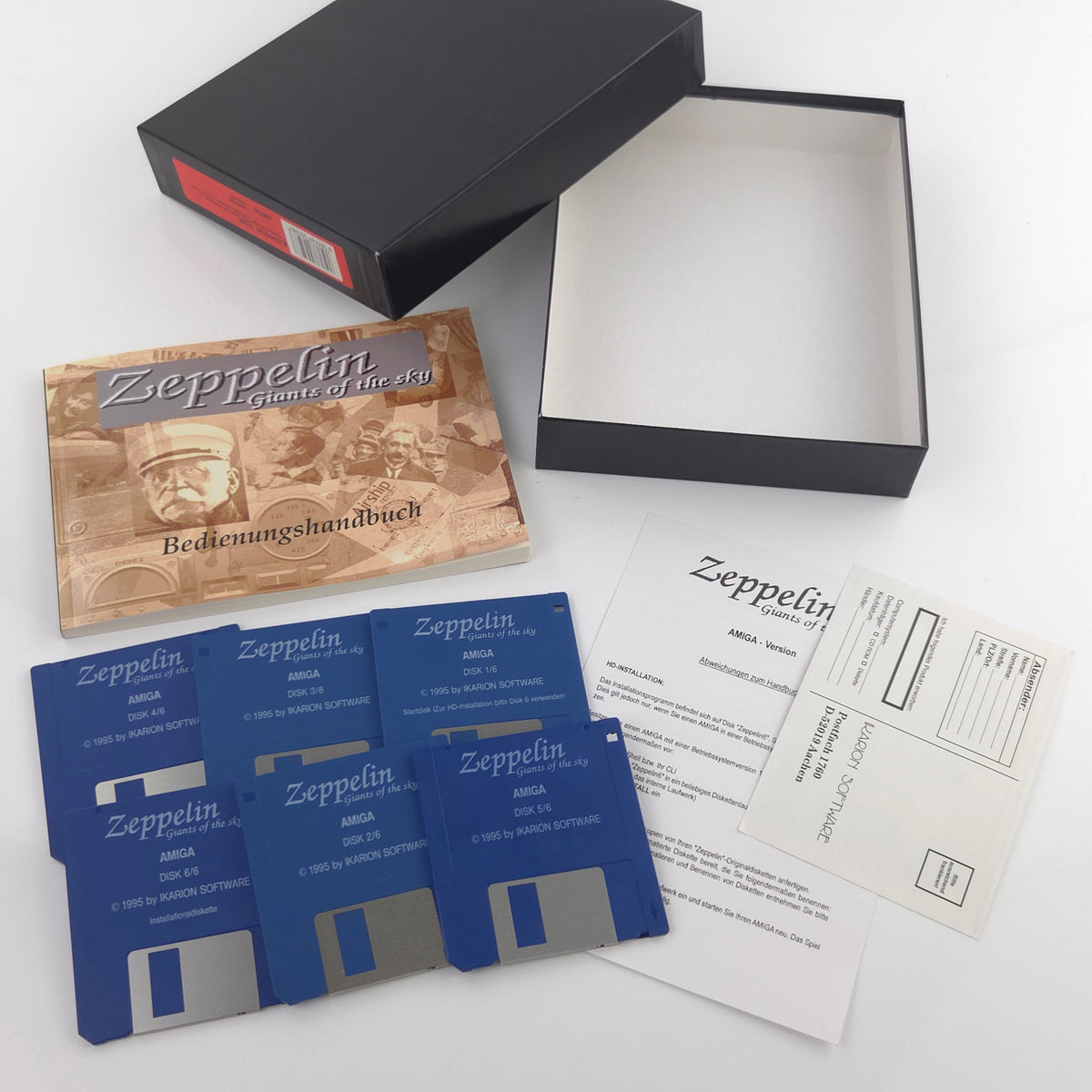 Amiga Spiel Zeppelin Giants of the Sky Big Box OVP PAL