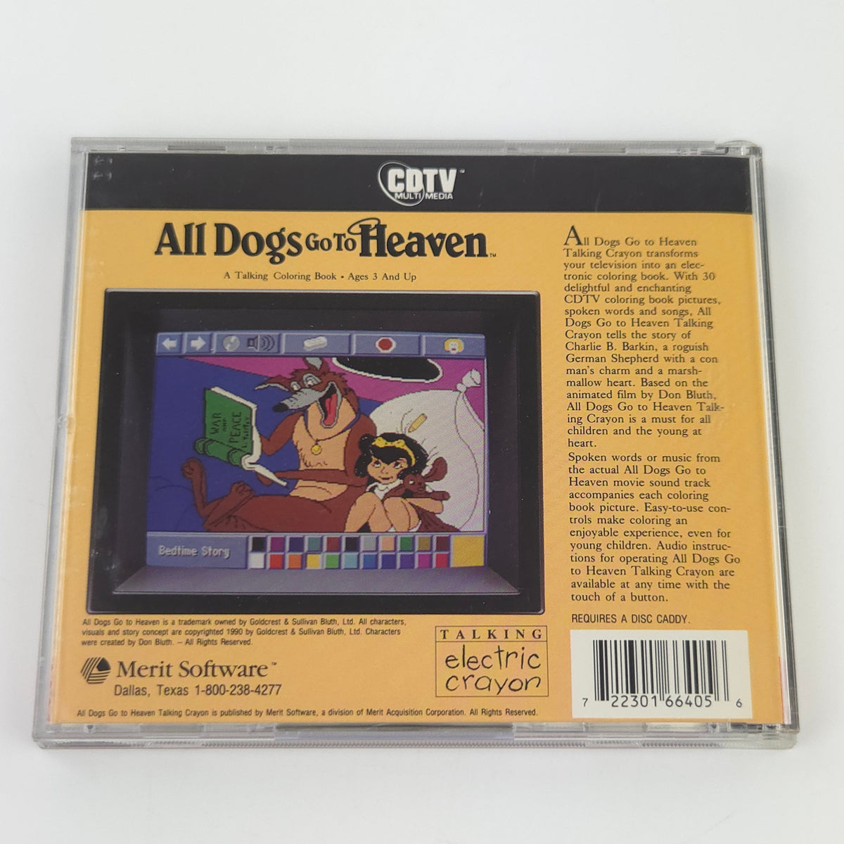 Commodore CDTV Spiel – All Dogs go to Heaven OVP