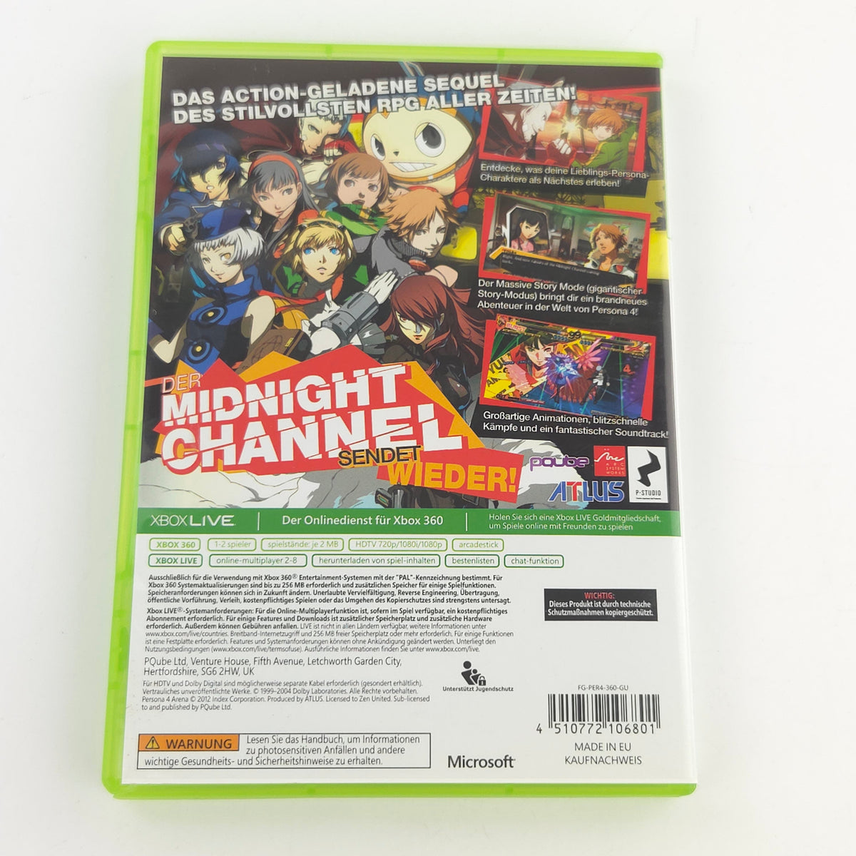 Xbox 360 Spiel Persona 4 Arena Soundtrack OVP DE