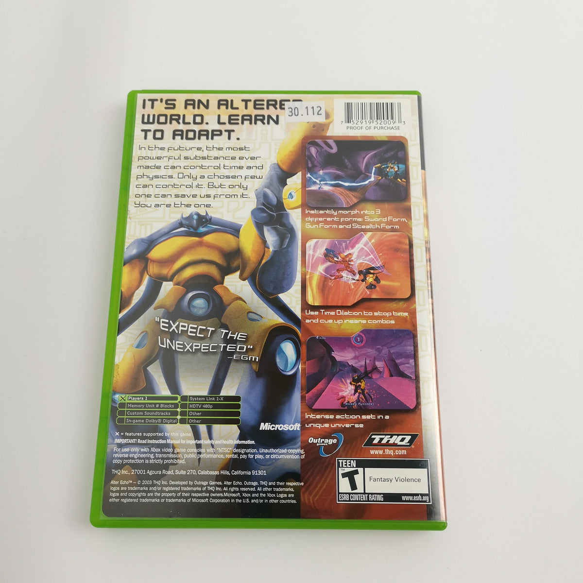 Xbox Classic Spiel – Alter Echo (NTSC-USA OVP)