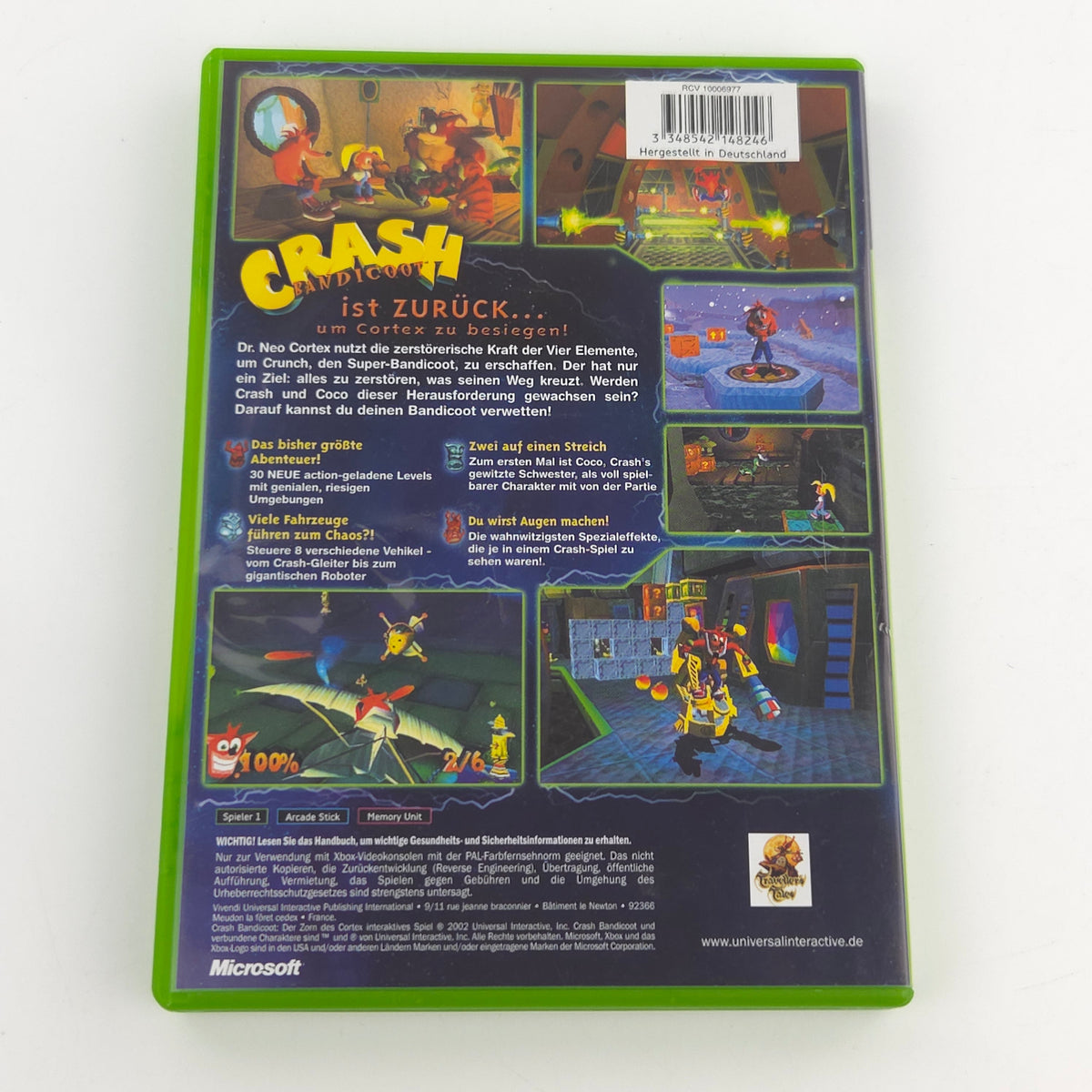 Microsoft Xbox Spiel Crash Bandicoot Der Zorn des Cortex OVP PAL
