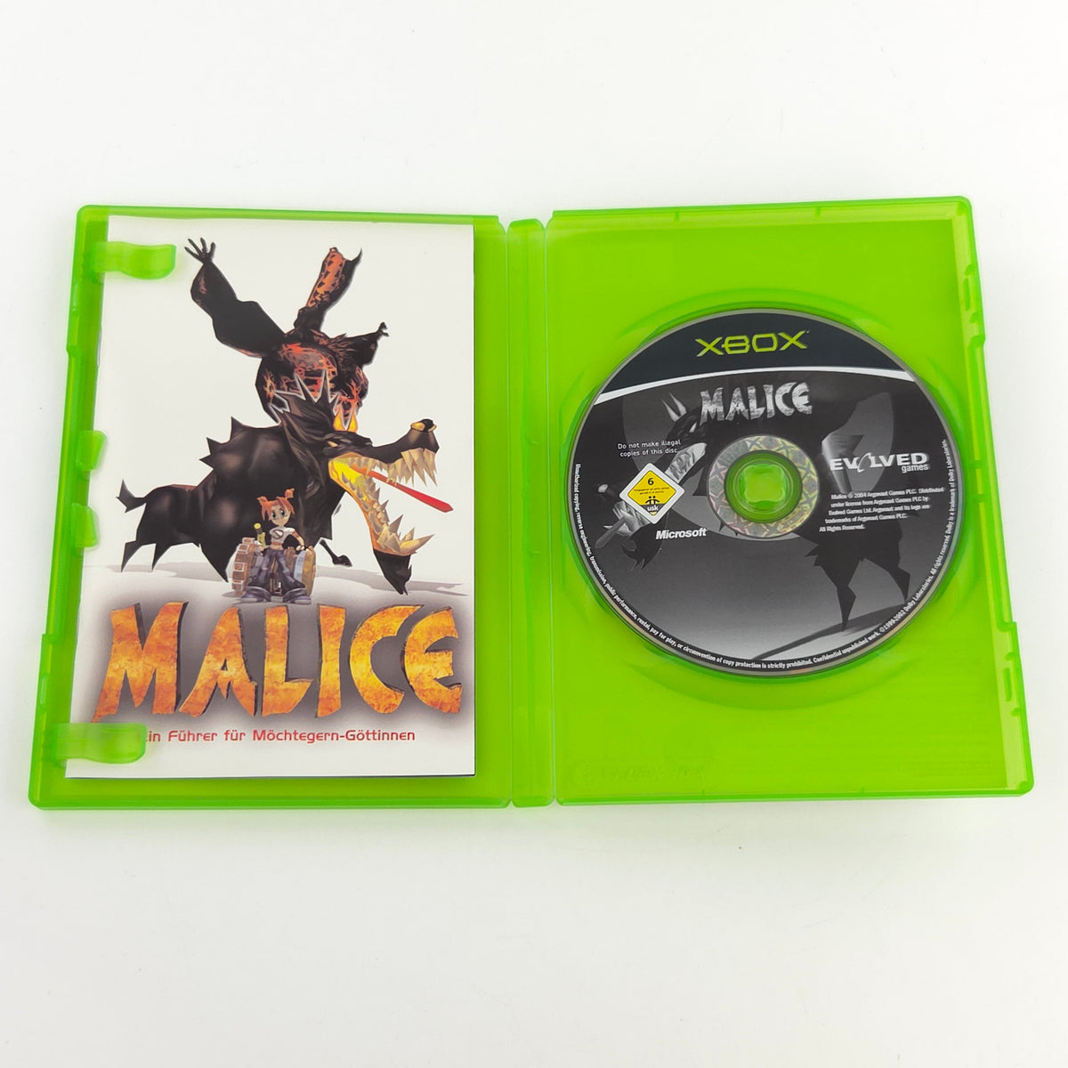 Microsoft Xbox Classic Spiel: Malice - CD-Rom Anleitung OVP (DE PAL)