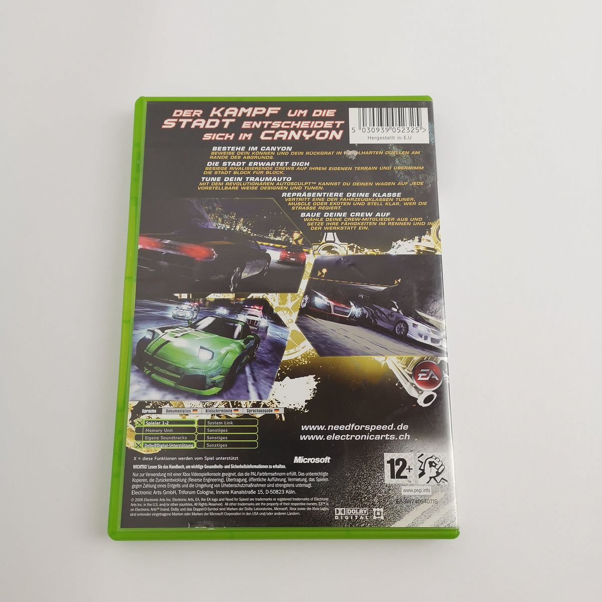 Microsoft Xbox Classic Spiel – Need for Speed Carbon PAL OVP