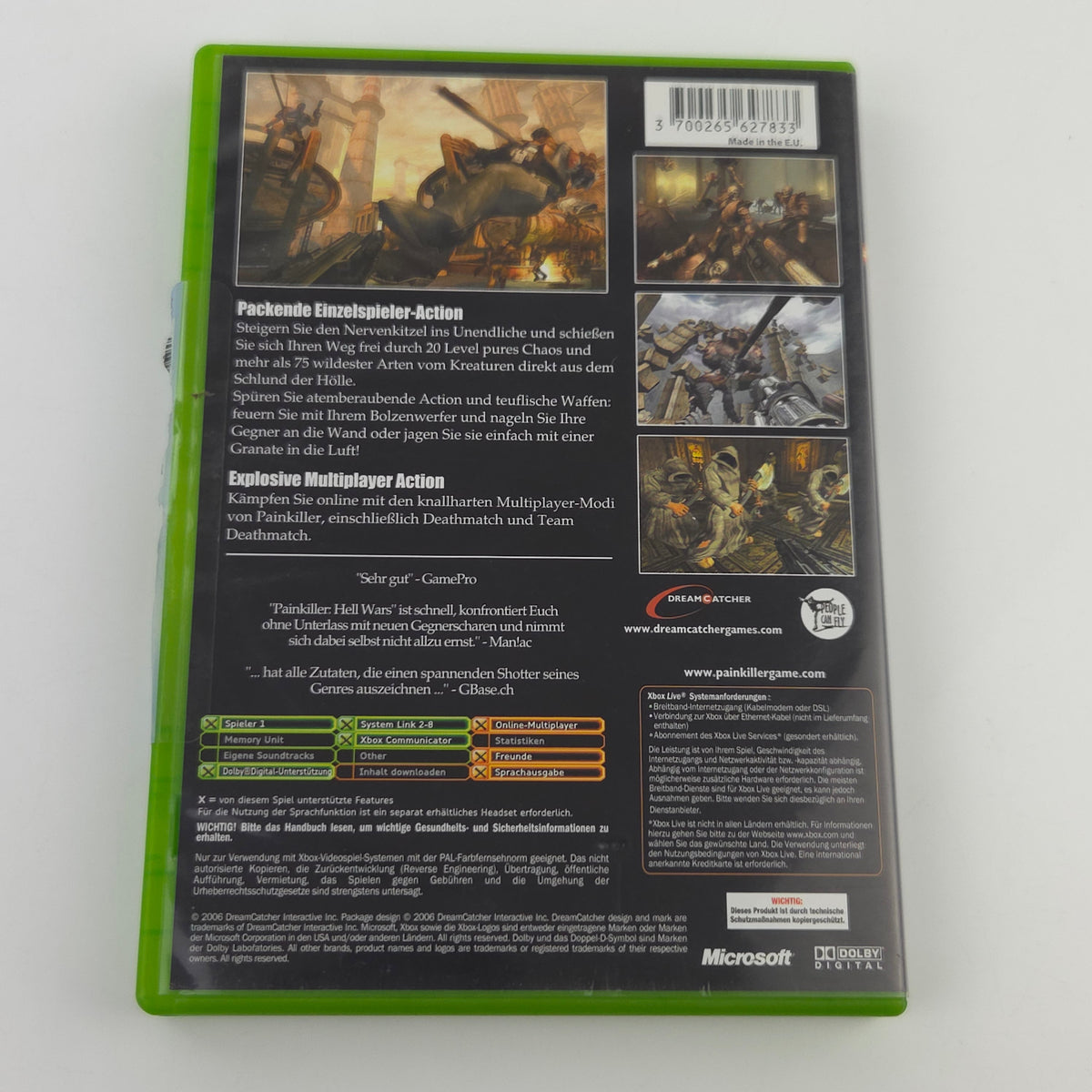 Microsoft Xbox Spiel Painkiller Hell Wars OVP CIB