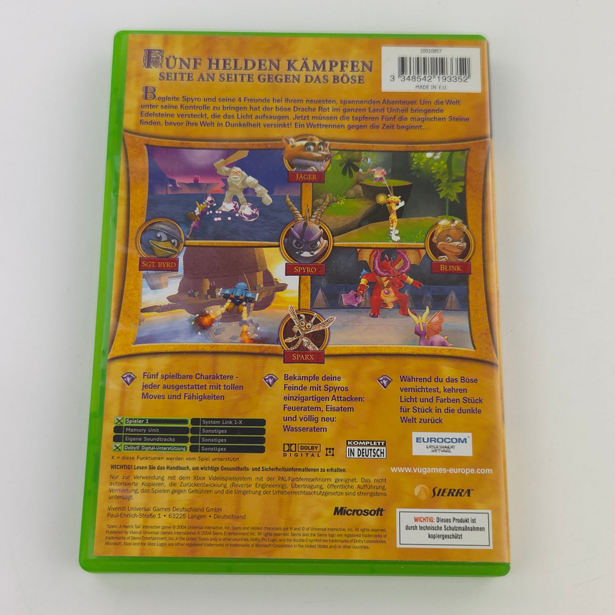 Microsoft Xbox Spiel Spyro A Heros Tail OVP PAL