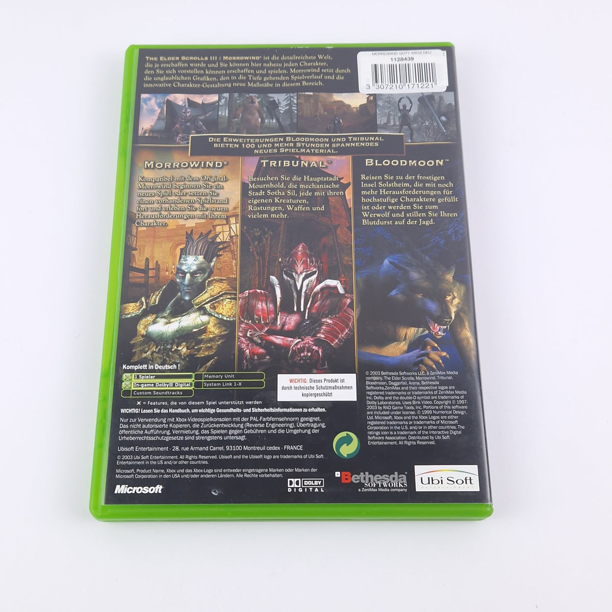 Microsoft Xbox Classic Spiel: The Elder Scrolls III Morrowind ohne Karte - OVP