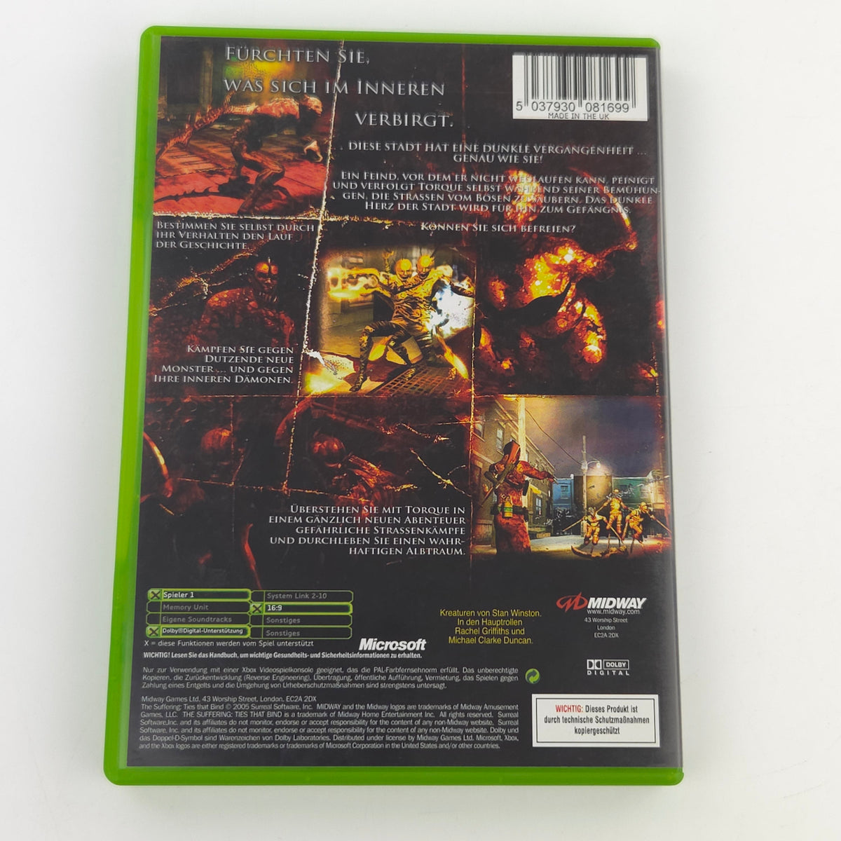Microsoft Xbox Spiel The Suffering OVP PAL DE