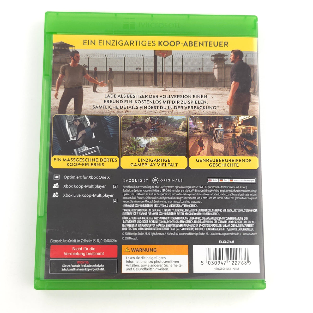 Microsoft Xbox ONE / Series X Spiel: A Way Out (DE PAL USK18)