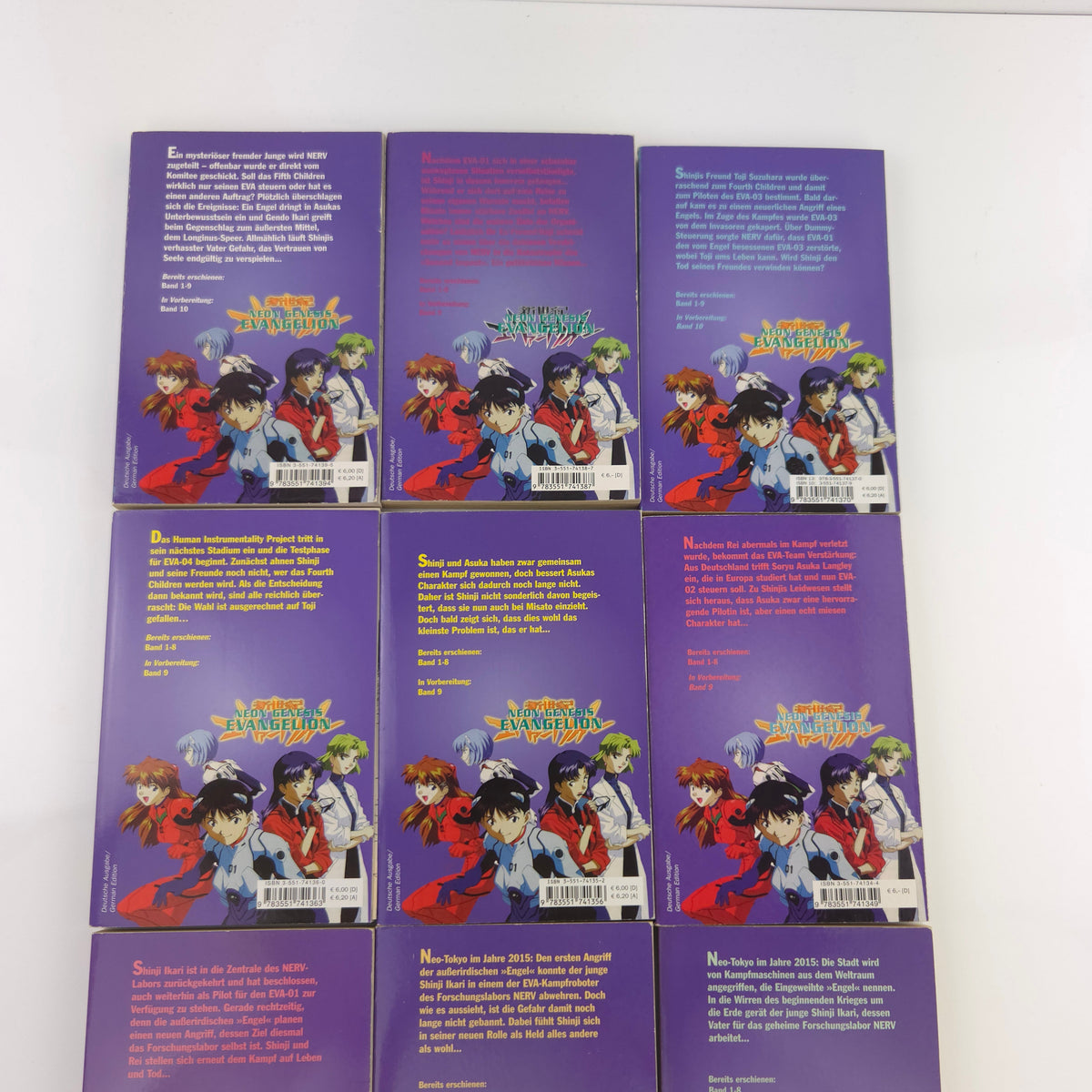 Neon Genesis Evangelion Manga Band 1-9 Carlsen Comics