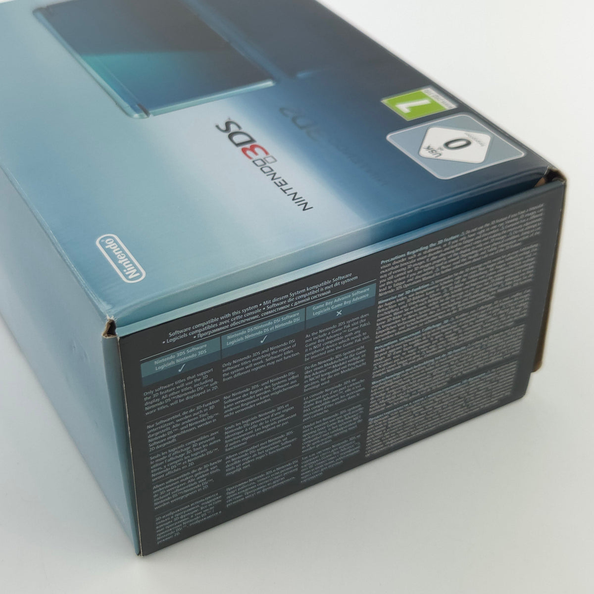 Nintendo 3DS Konsole Aqua Blue Handheld OVP PAL Neuwertig