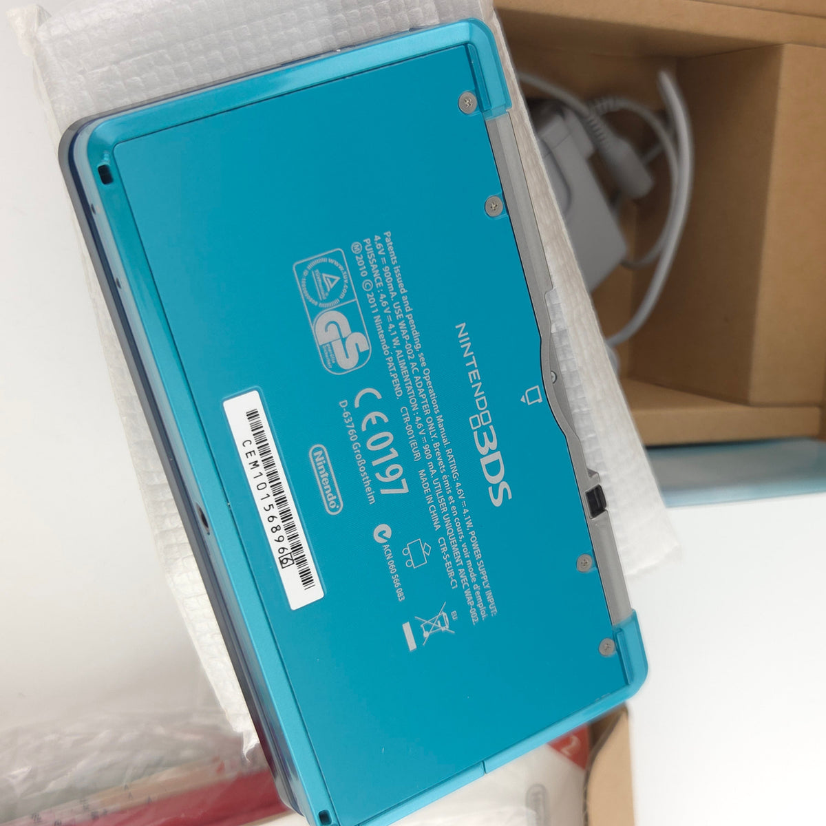 Nintendo 3DS Konsole Aqua Blue Handheld OVP PAL Neuwertig