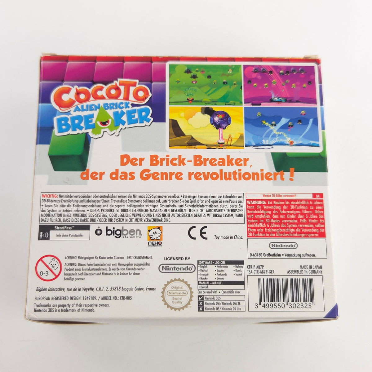 Nintendo 3DS Spiel Cocoto Alien Brick Breaker OVP