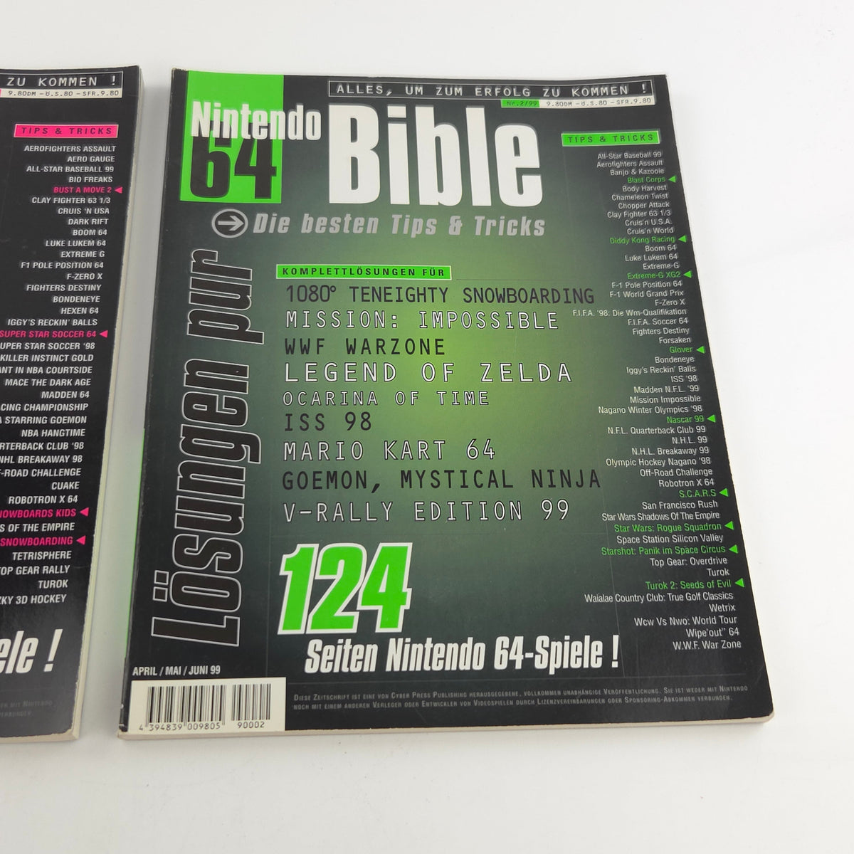 N64 Buch Nintendo 64 Bible Tips Tricks Ausgaben 1999