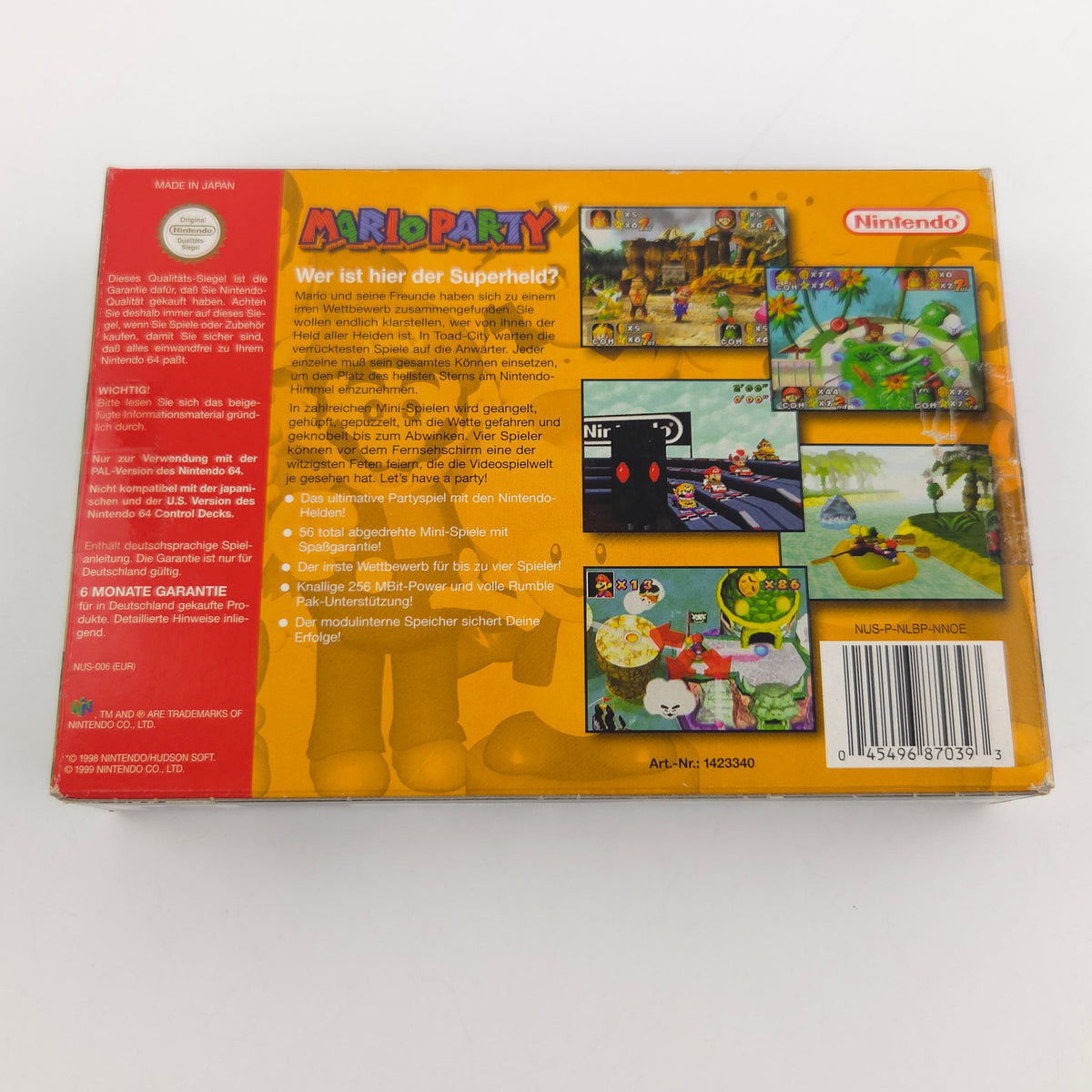 Nintendo 64 Mario Party 1 2 3 Original OVPs Anleitung
