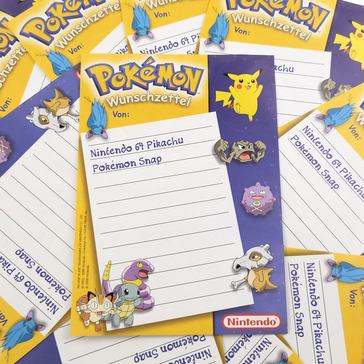 Nintendo 64 Promo Werbung Pokemon Wunschzettel Pikachu