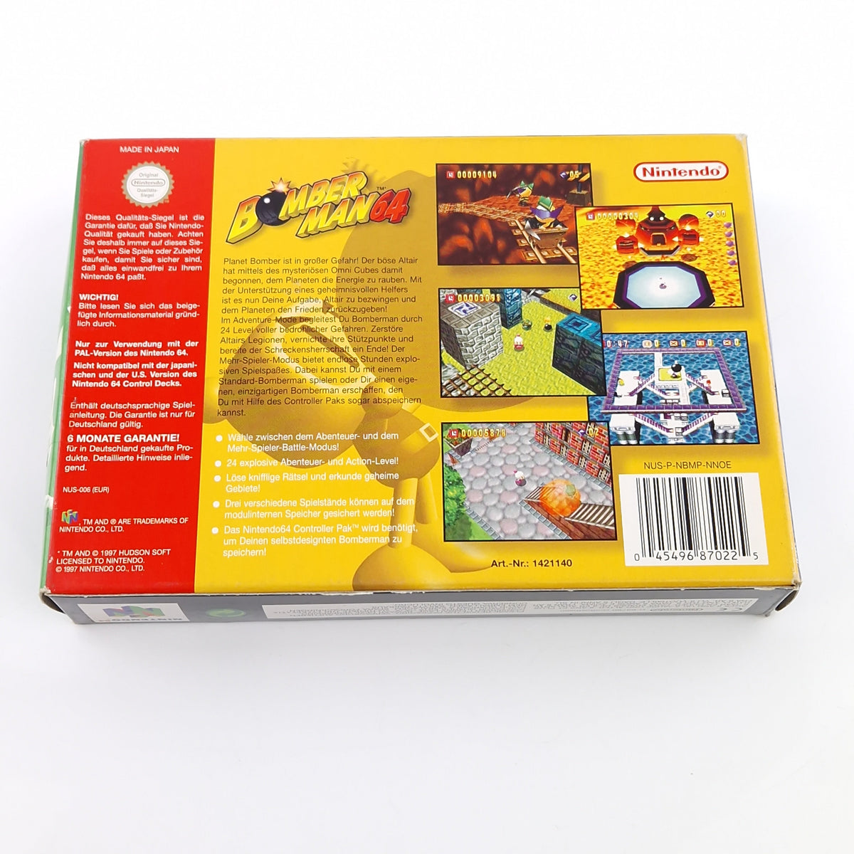 Nintendo 64 Spiel – Bomber Man 64 Modul OVP PAL NNOE