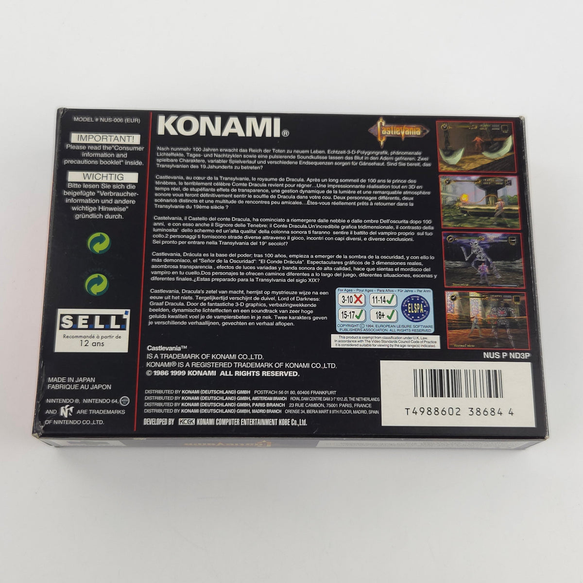 Nintendo 64 Spiel Castlevania Modul OVP PAL