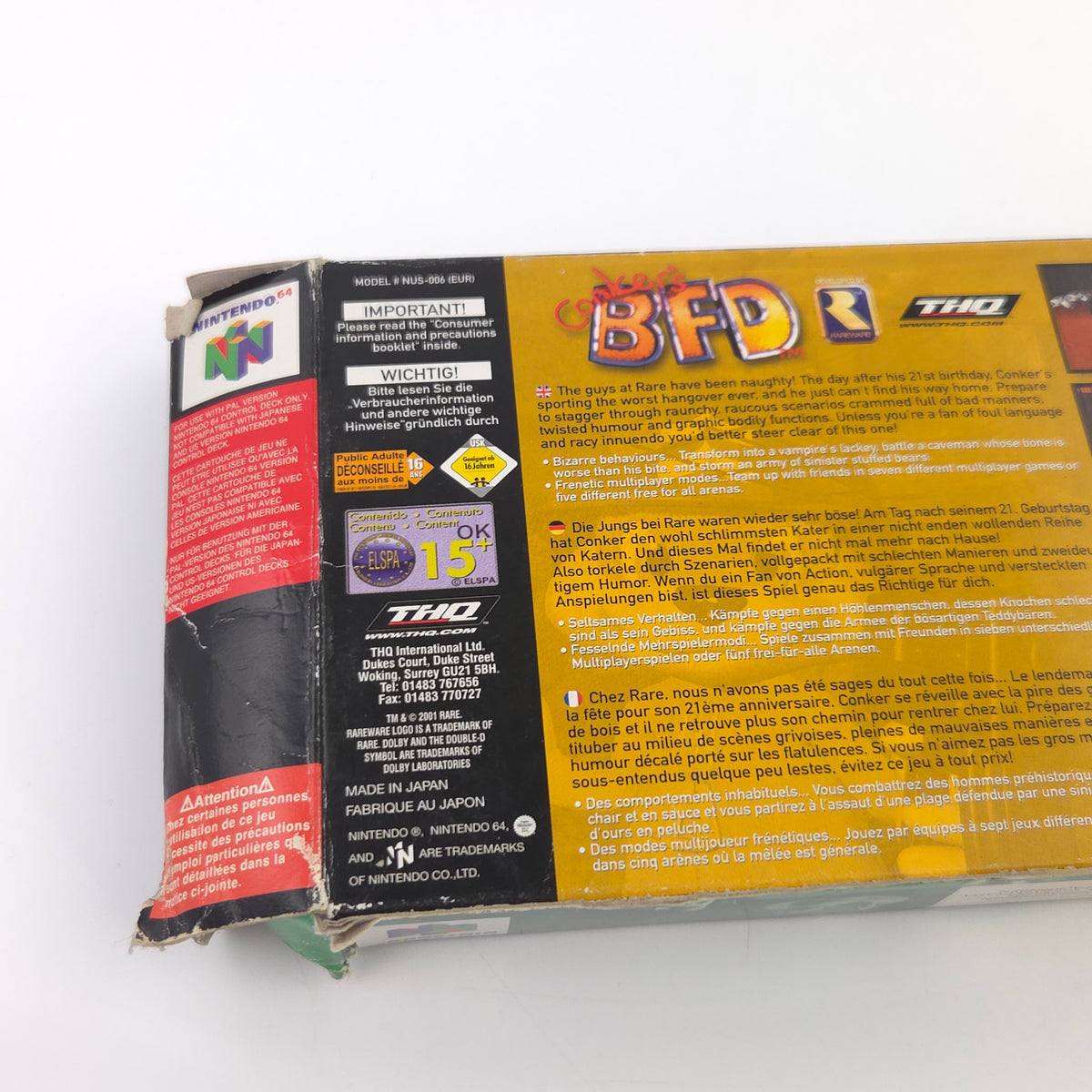 Nintendo 64 Spiel – Conkers Bad Fur Day (N64 OVP)