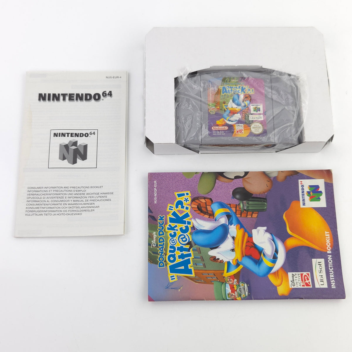 Nintendo 64 Spiel Donald Duck Quack Attack N64 OVP CIB PAL