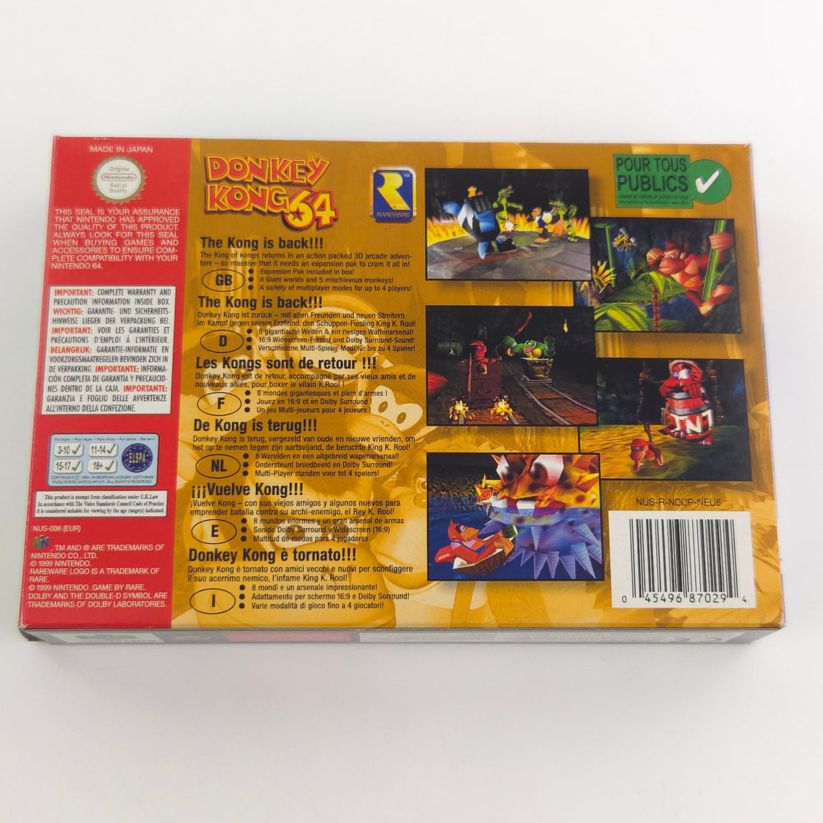 Nintendo 64 Spiel Donkey Kong 64 OVP PAL DE
