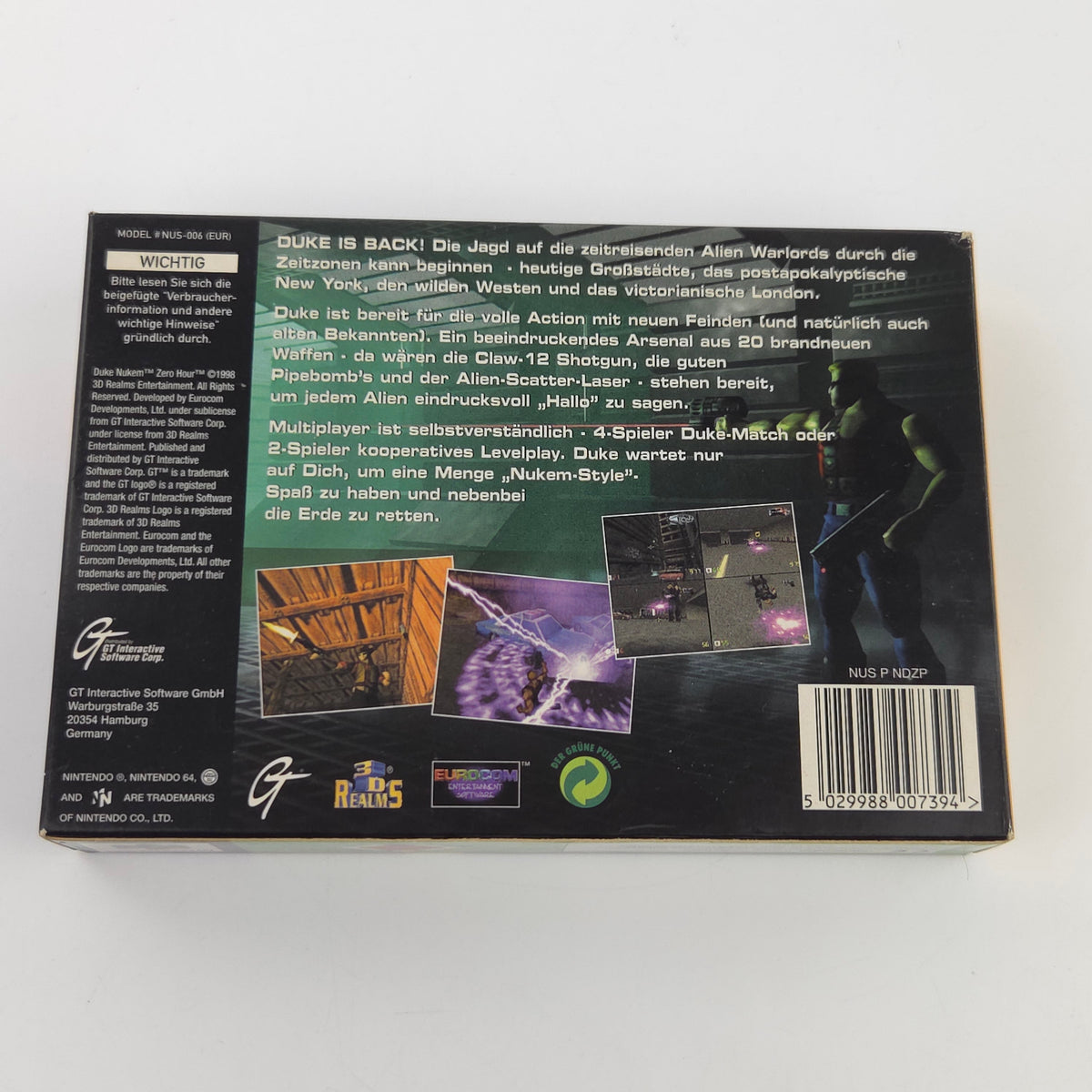 Nintendo 64 Spiel Duke Nukem Zero Hour OVP