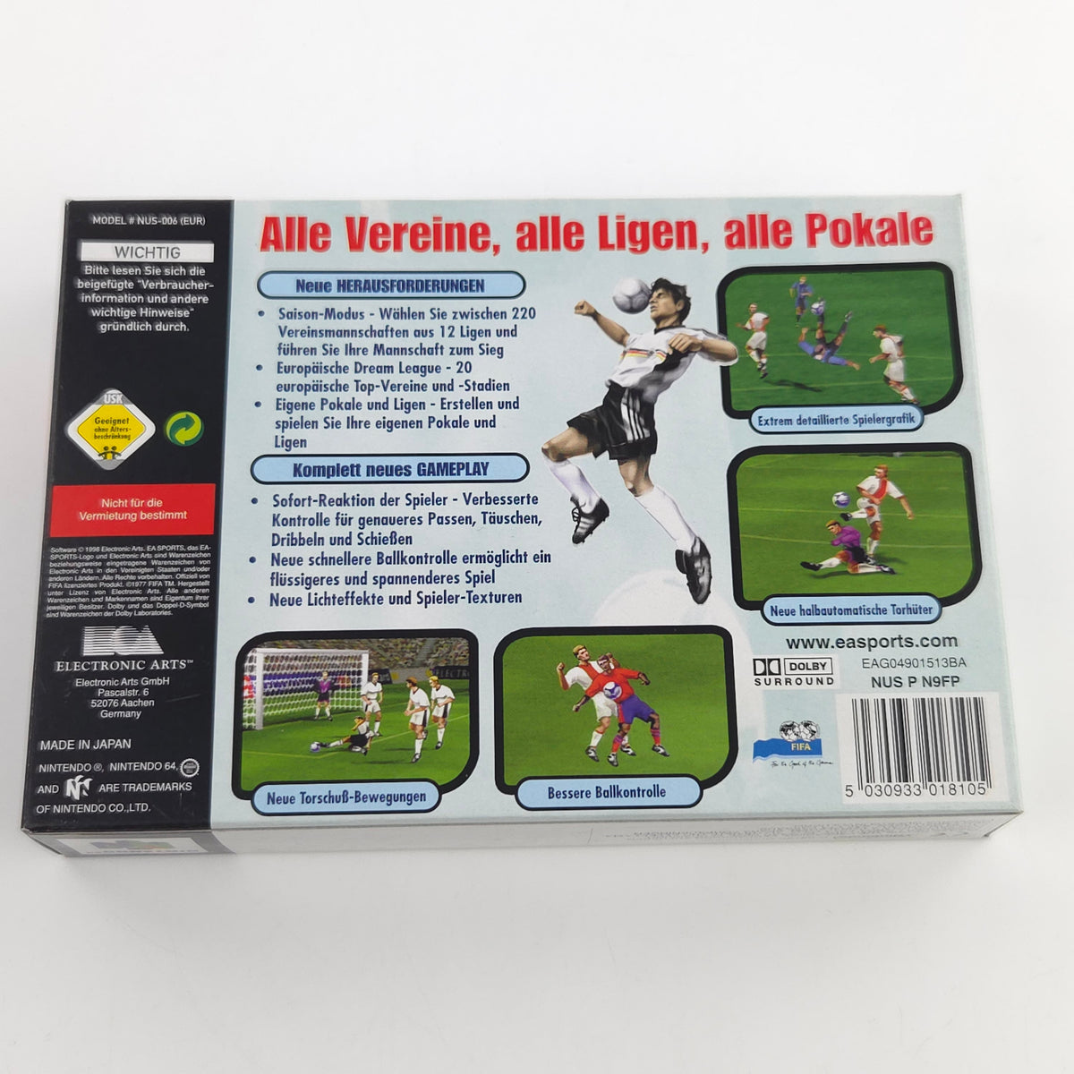 Nintendo 64 Spiel FIFA 99 OVP PAL DE