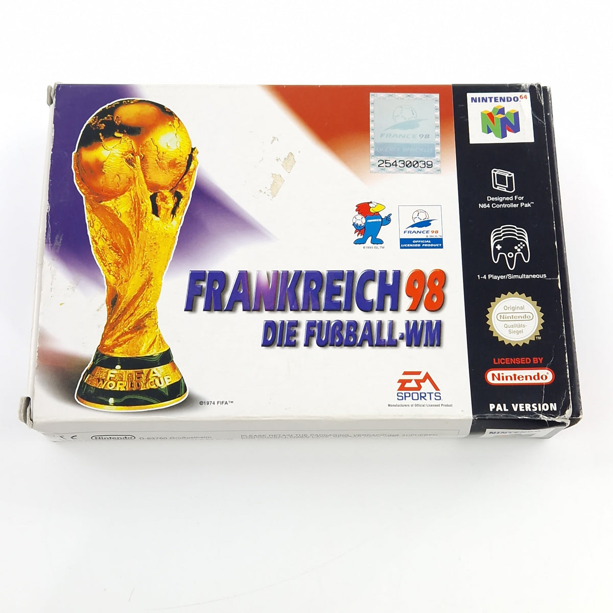 Nintendo 64 Spiel – Frankreich 98 Die Fußball WM (N64 PAL)