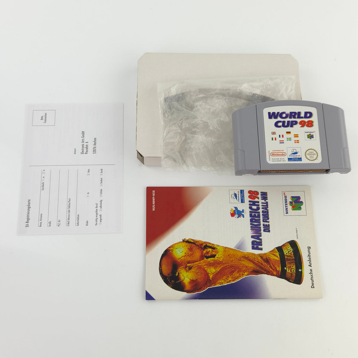 N64 Spiel Frankreich 98 Die Fußball WM Modul Anleitung OVP