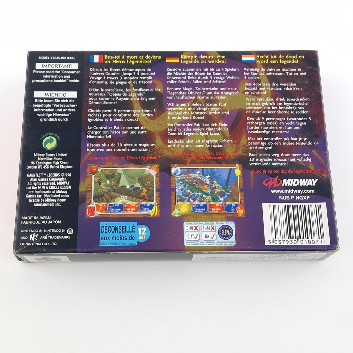 Nintendo 64 Spiel – Gauntlet Legends (PAL EUU OVP CIB)