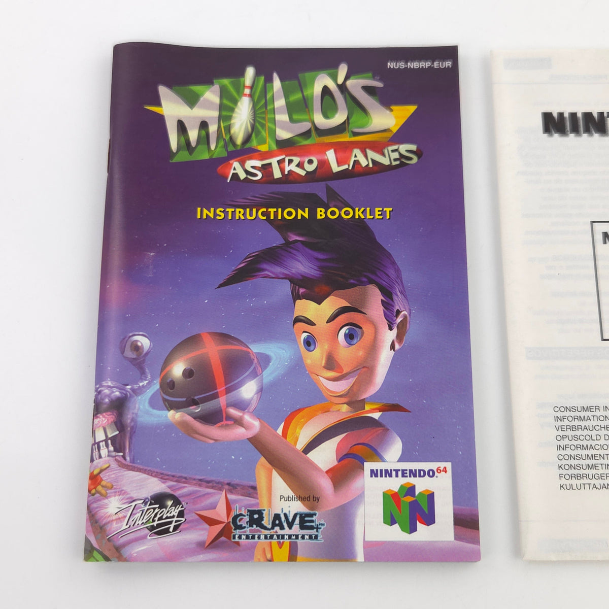 Nintendo 64 Spiel Milo´s Astro Lanes N64 OVP CIB PAL EUR