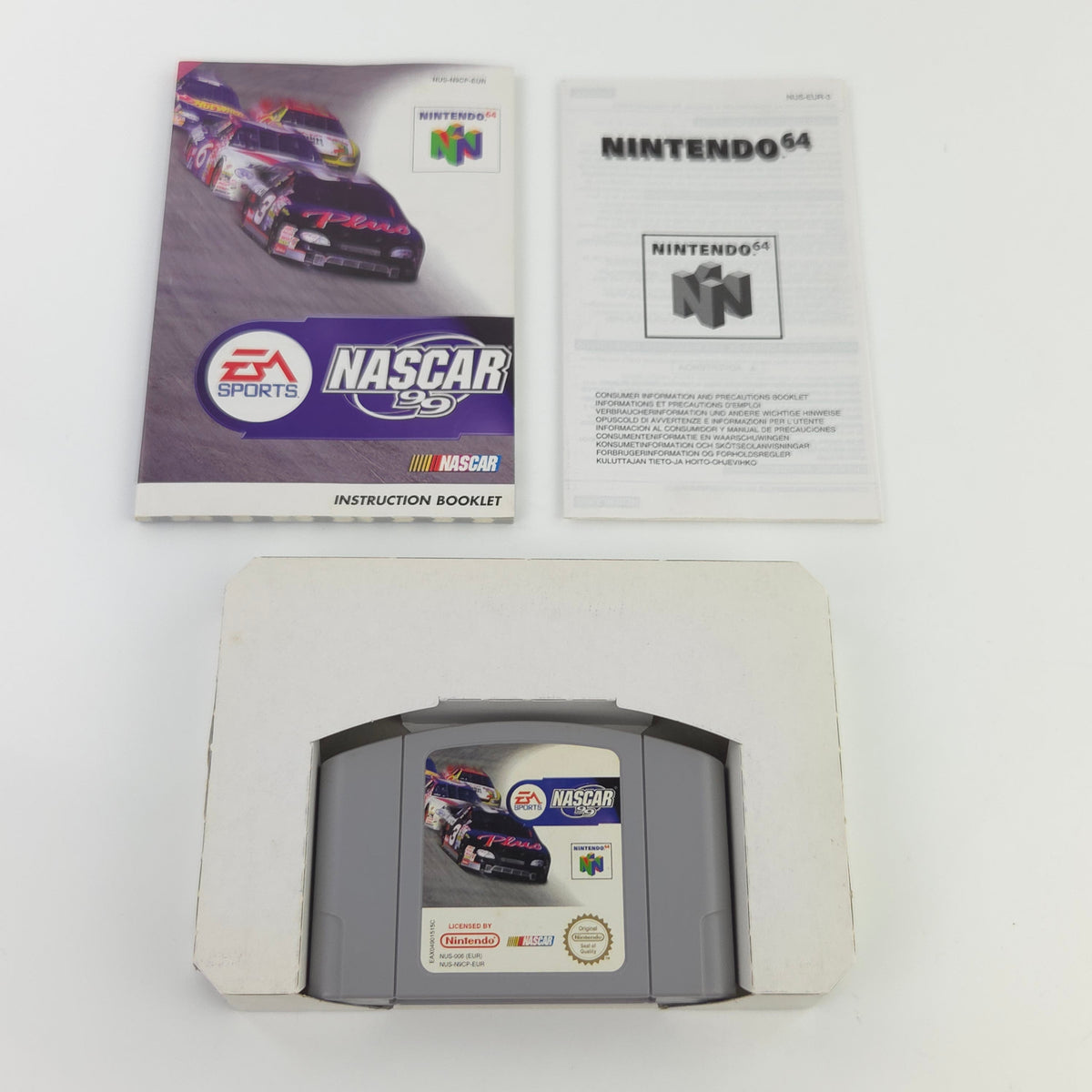 Nintendo 64 Spiel Nascar 99 N64 Modul Anleitung OVP PAL