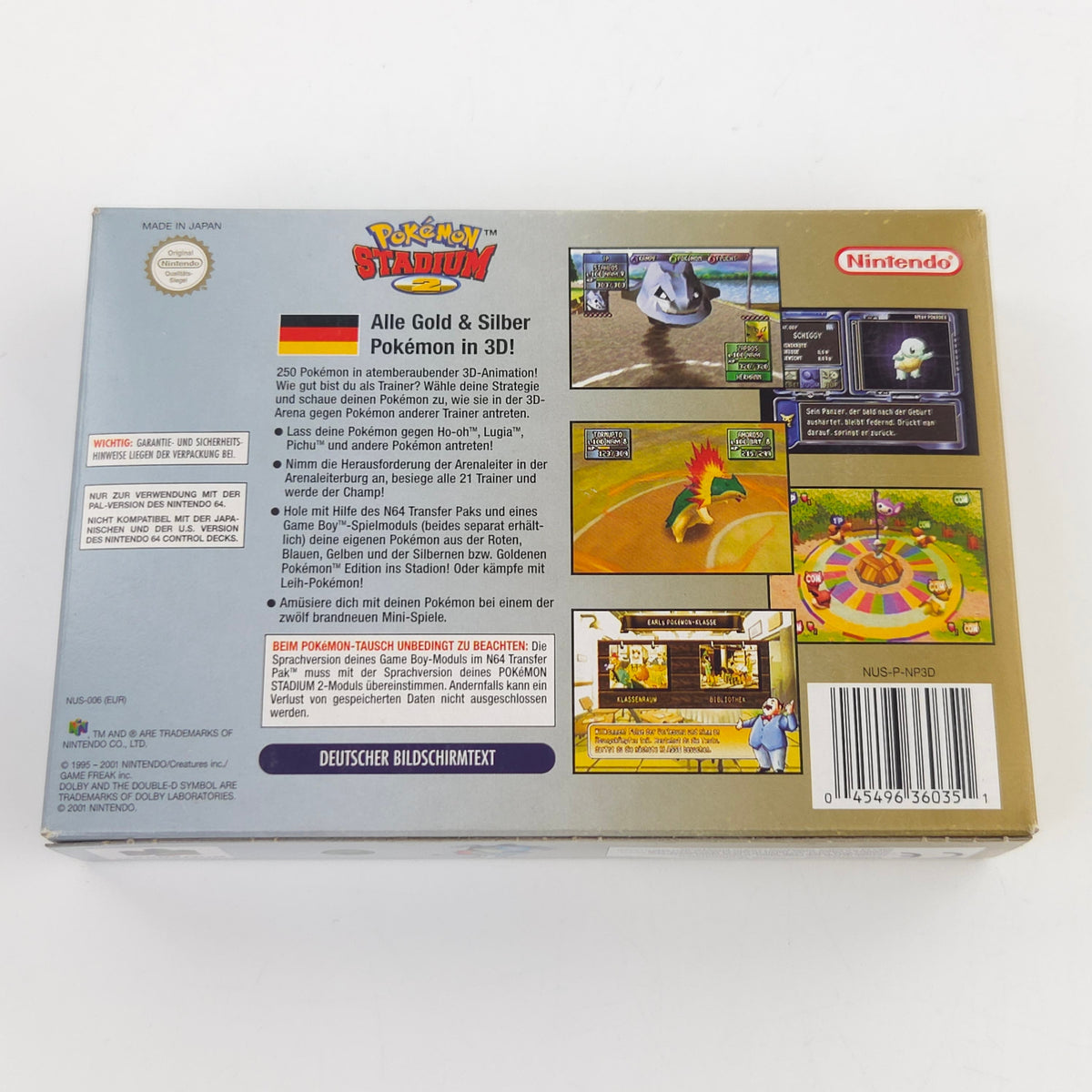 Nintendo 64 Spiel Pokemon Stadium 2 N64 OVP CIB PAL NOE