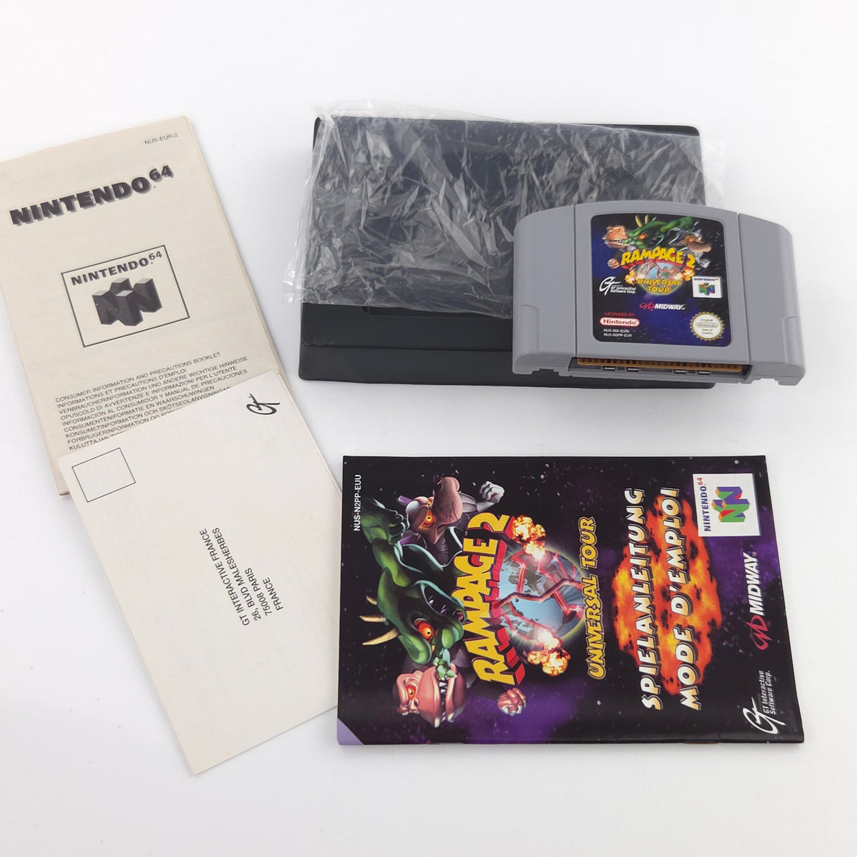 Nintendo 64 Spiel Rampage 2 Universal Tour N64 OVP CIB