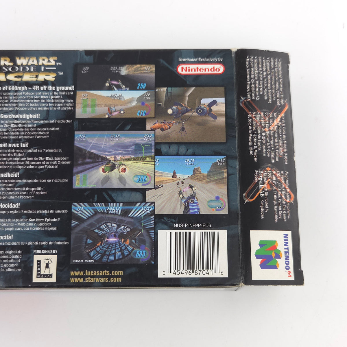 Nintendo 64 Spiel – Star Wars Episode I Racer OVP PAL