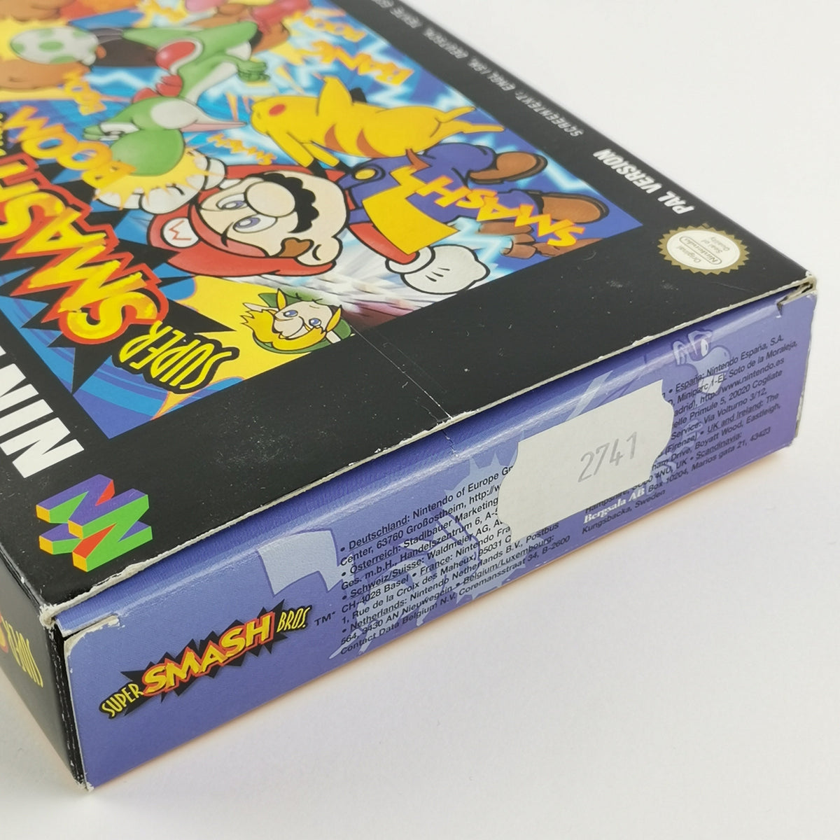 Nintendo 64 Spiel – Super Smash Bros OVP PAL Version N64