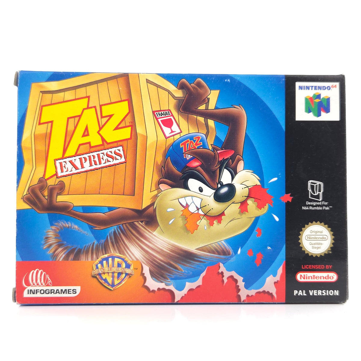 Nintendo 64 Spiel TAZ Express N64 OVP CIB PAL NOE