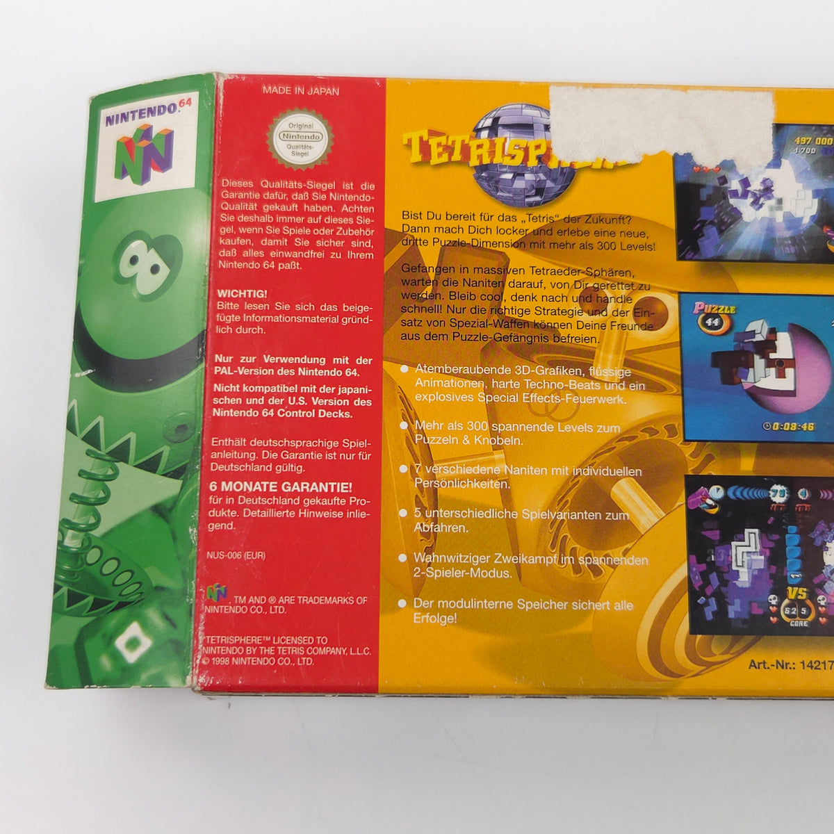 Nintendo 64 Spiel – Tetrisphere (N64 OVP PAL)