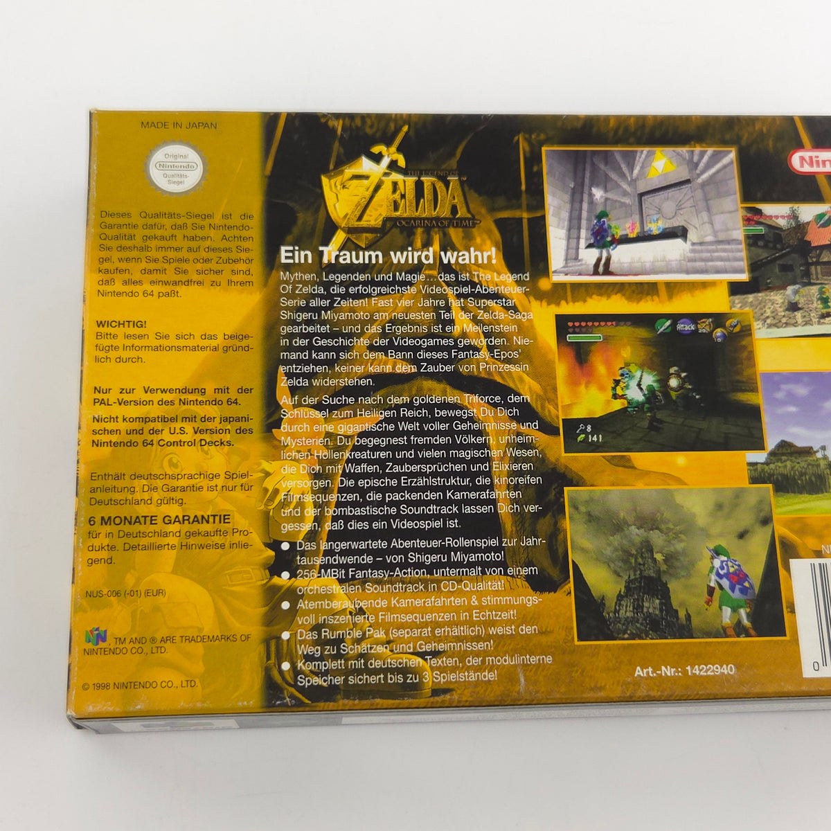 Nintendo 64 Spiel Zelda Ocarina of Time OVP PAL