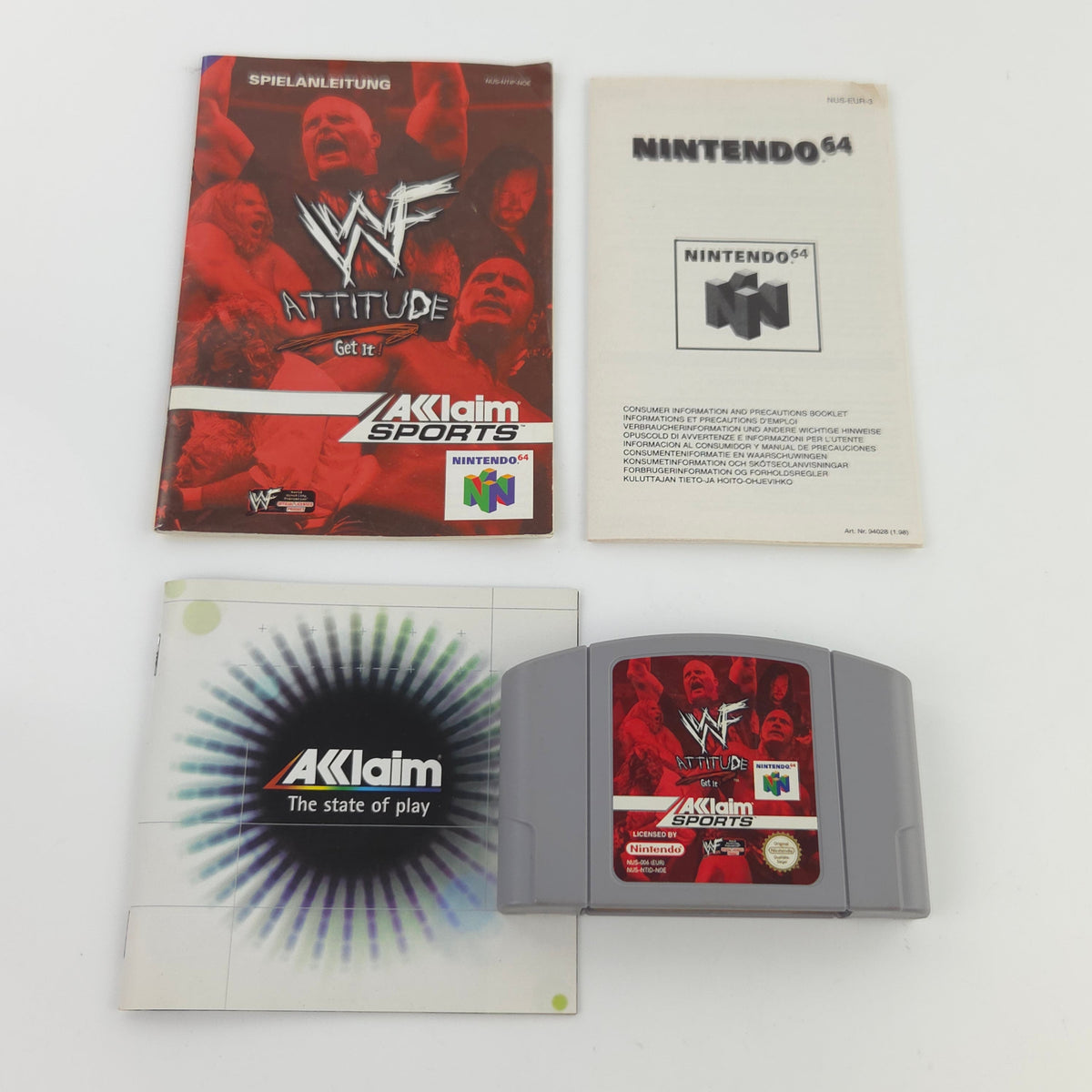 Nintendo 64 Spiel WWF Attitude Get it N64 Modul OVP PAL