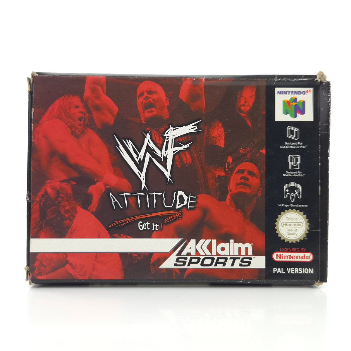 Nintendo 64 Spiel WWF Attitude Get it N64 Modul OVP PAL