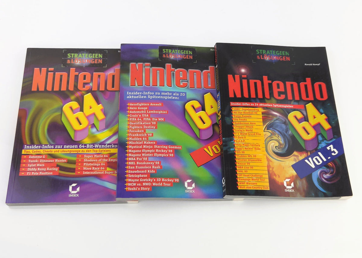 N64 Buch Nintendo 64 Strategien Lösungen Vol. 1-3 Sybex