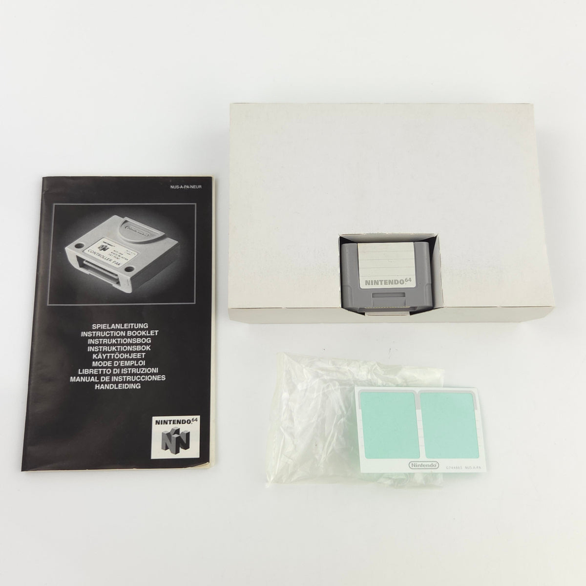 Nintendo 64 Zubehör Controller Pak Speicherkarte OVP N64
