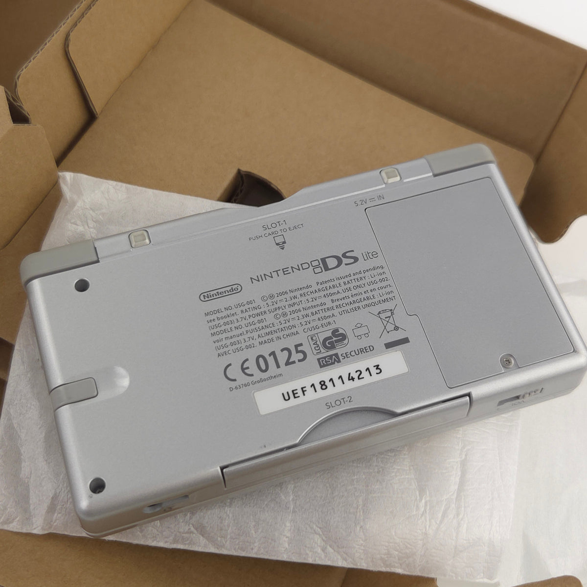 Nintendo DS Lite Konsole Silber Silver OVP PAL EUR
