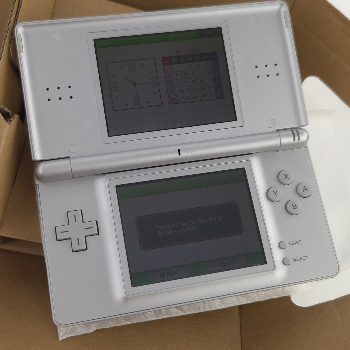 Nintendo DS Lite Konsole Silber Silver OVP PAL EUR