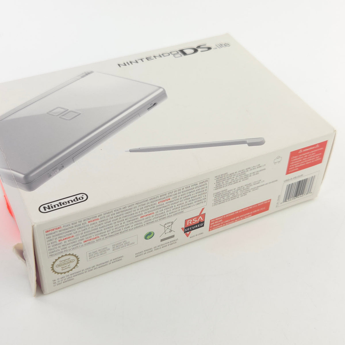Nintendo DS Lite Konsole Silber Silver OVP PAL EUR