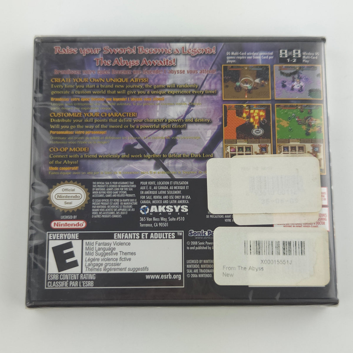 Nintendo DS Spiel – From The Abyss Neu OVP NTSC USA