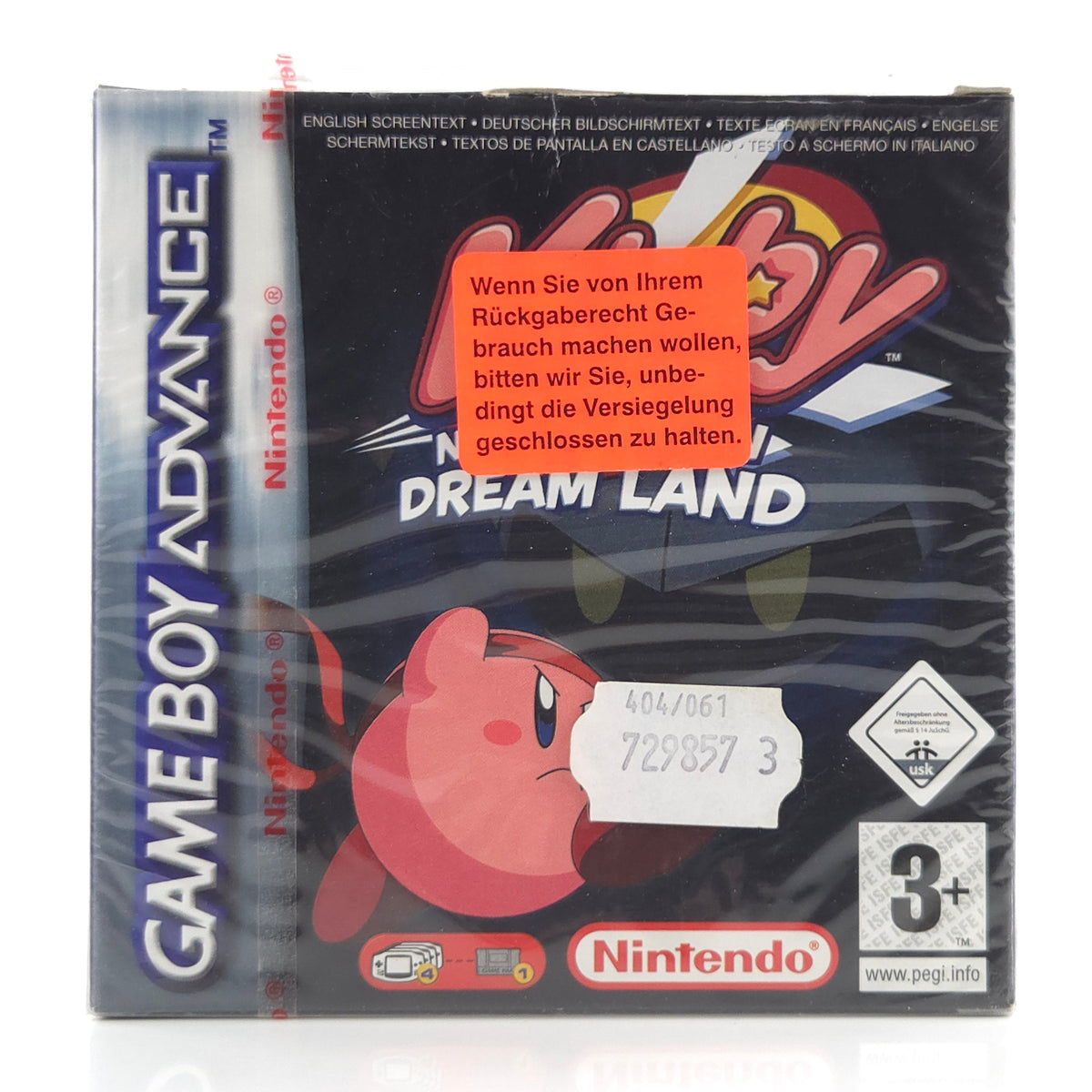 Game Boy Advance Spiel Kirby Nightmare in Dream Land OVP