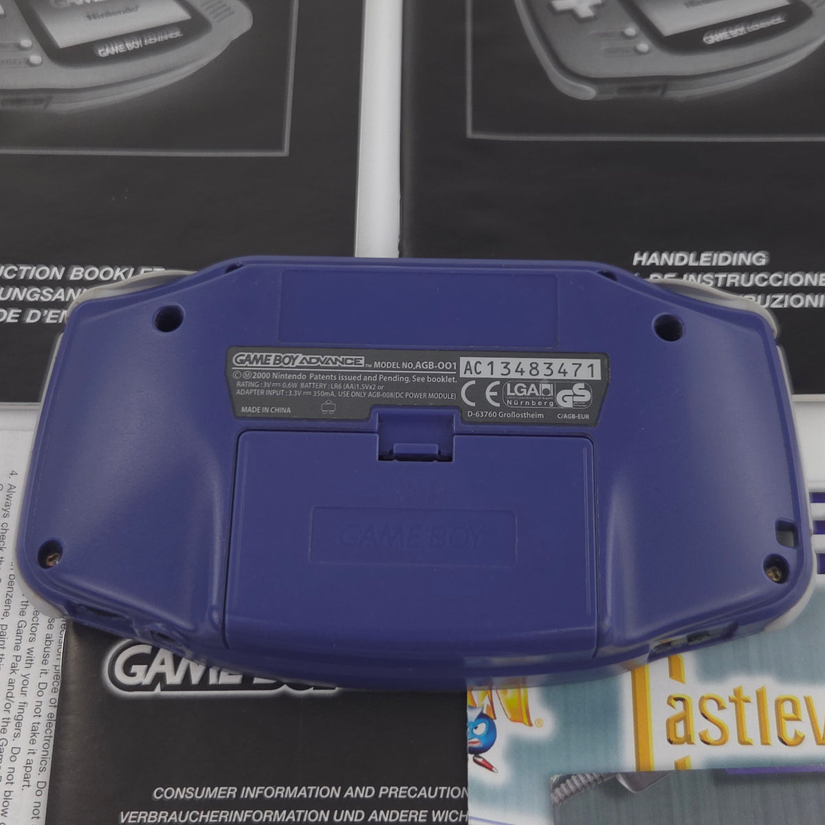 Game Boy Advance Konsole Lila Purple OVP PAL AGB-001