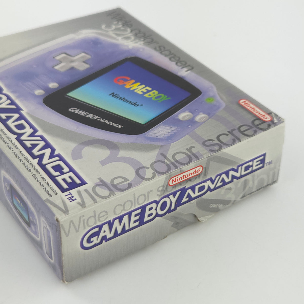 Game Boy Advance Konsole Transparent Blau OVP PAL AGB-001
