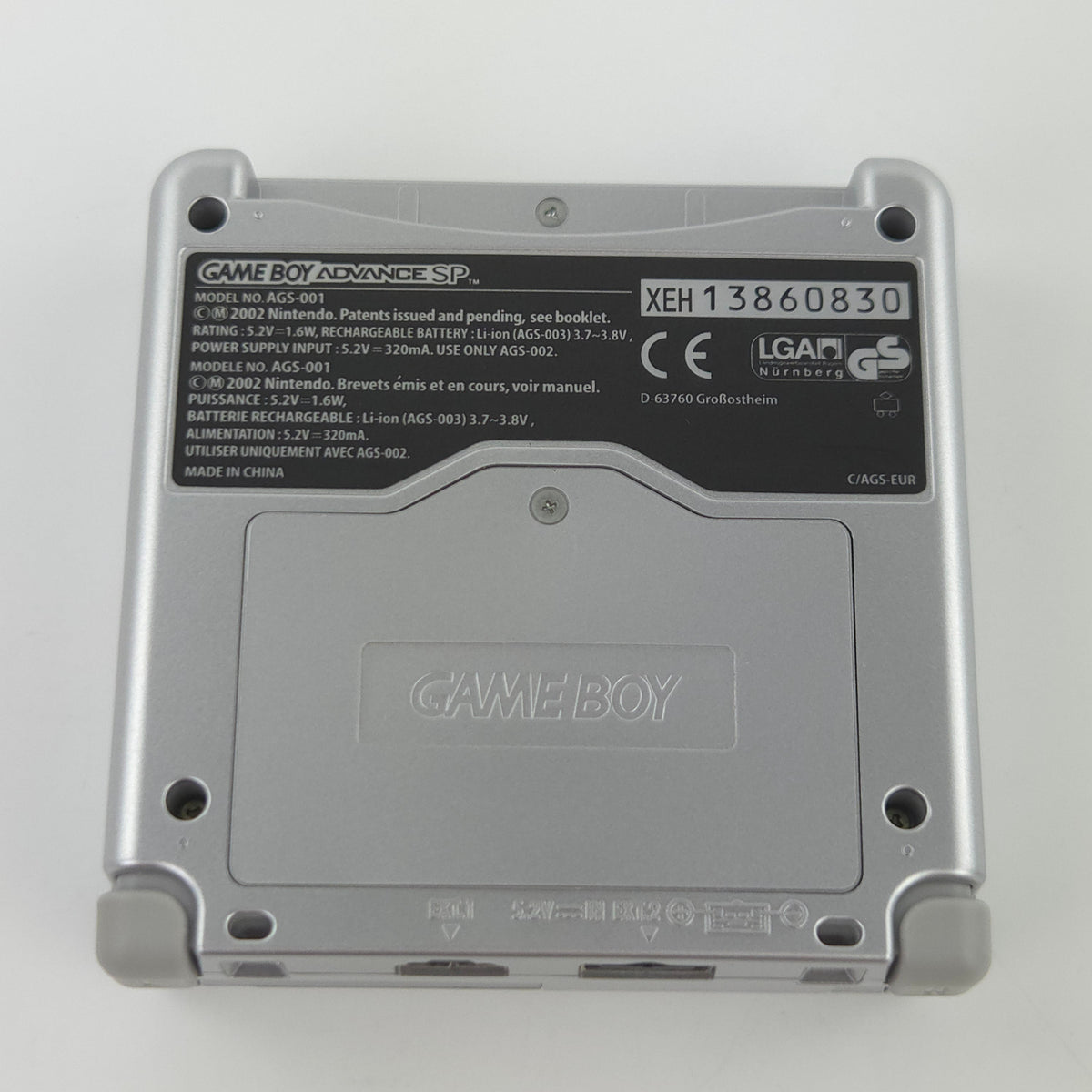 Nintendo Game Boy Advance SP Konsole Silber OVP AGS-001 defekt